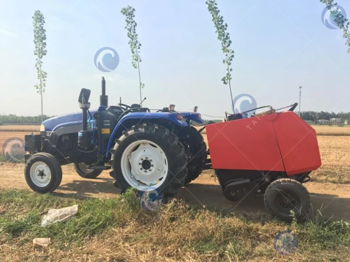 round straw cutter and baler