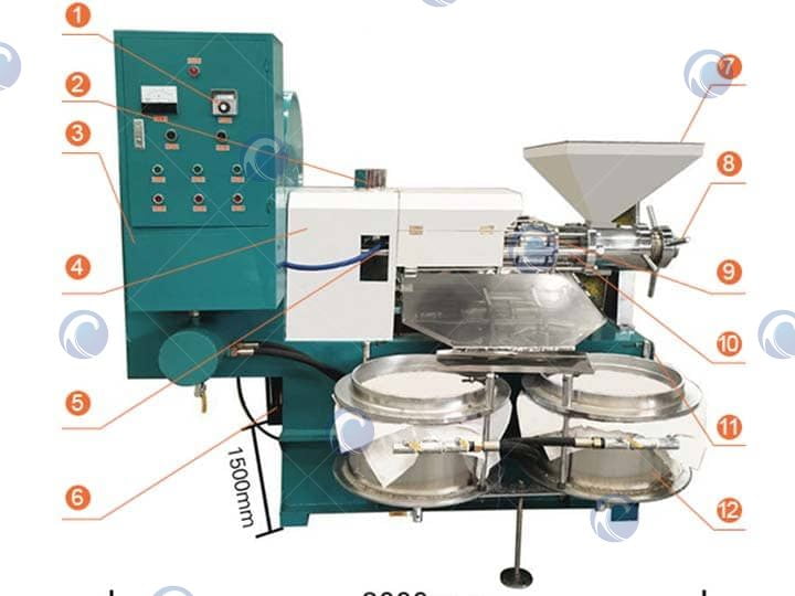 structure of the screw oil press machine