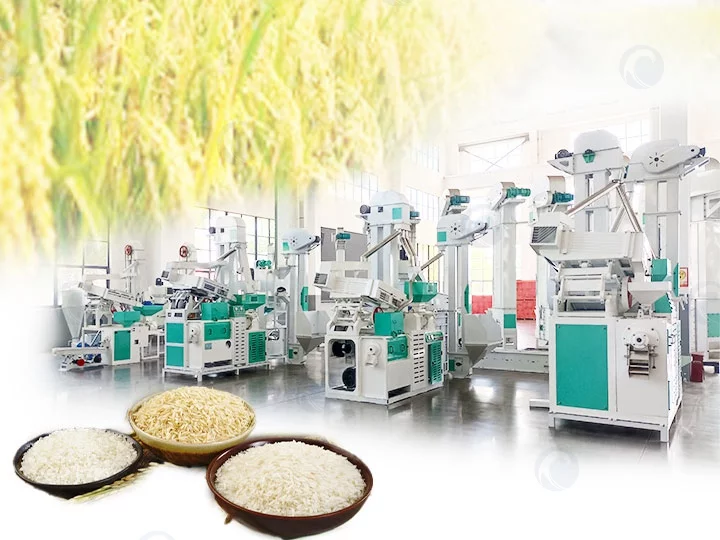 Automatic rice milling machine production line