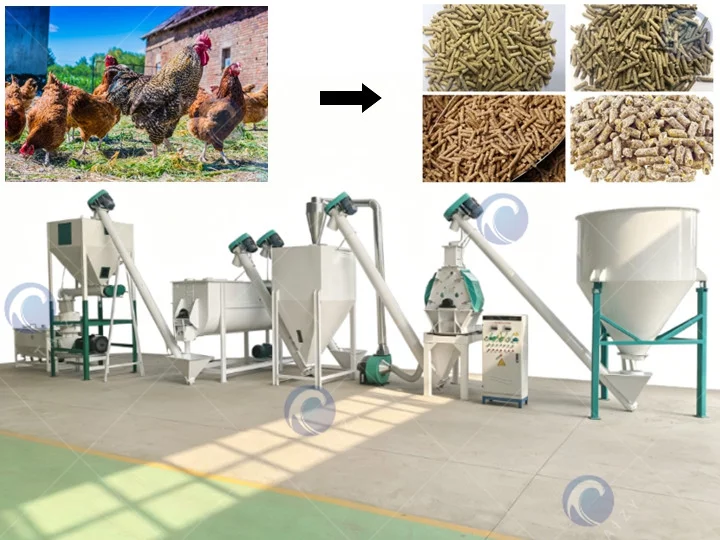 Feed pellet making machine plant
